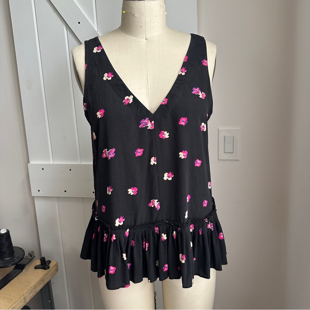 Rebecca Taylor Black Silk Sleeveless Top